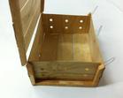 1/2 Bushel Wirebound Wooden Crate